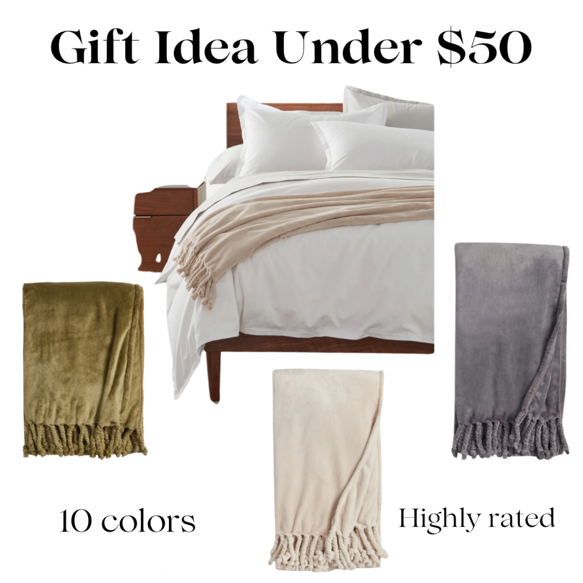 Gift idea under $50 ! 10 colors available, so super soft, and is the perfect size! 

#LTKFindsUnder50 #LTKHome #LTKGiftGuide