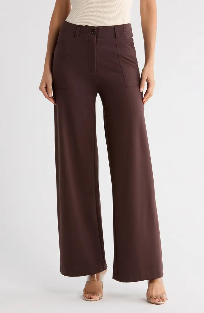 Ponte High Waist Wide Leg Pants | Nordstrom Rack