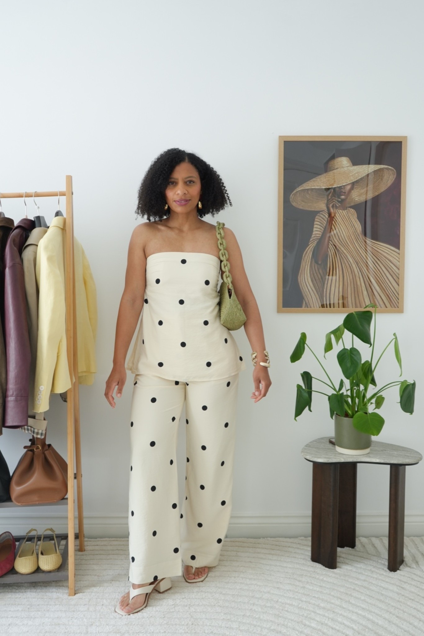 This polka dot outfit for petites is so chic! 
Polka dot strapless top
Polka dot trousers
High waisted polka dot trousers
White mules
Strappy mules
Strappy sandals
Petite spring outfits
Petite summer outfits

#LTKuk #LTKspring #LTKpetite
