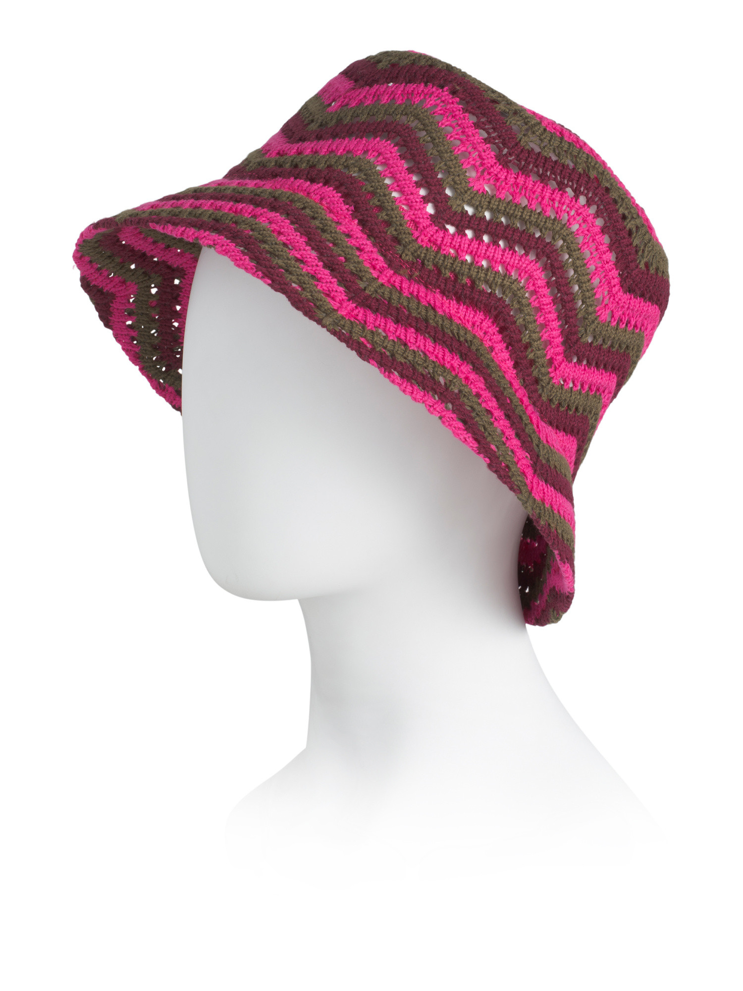 Machine Knit Structured Chevron Bucket Hat | Hats, Gloves & Scarves | Marshalls | Marshalls