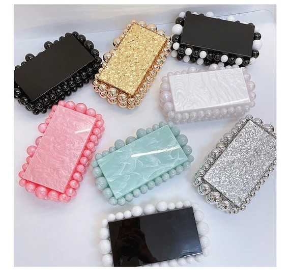 Acrylic Bubble Box Clutch Pearl Clutch Candy Colors EOS | Etsy | Etsy (US)