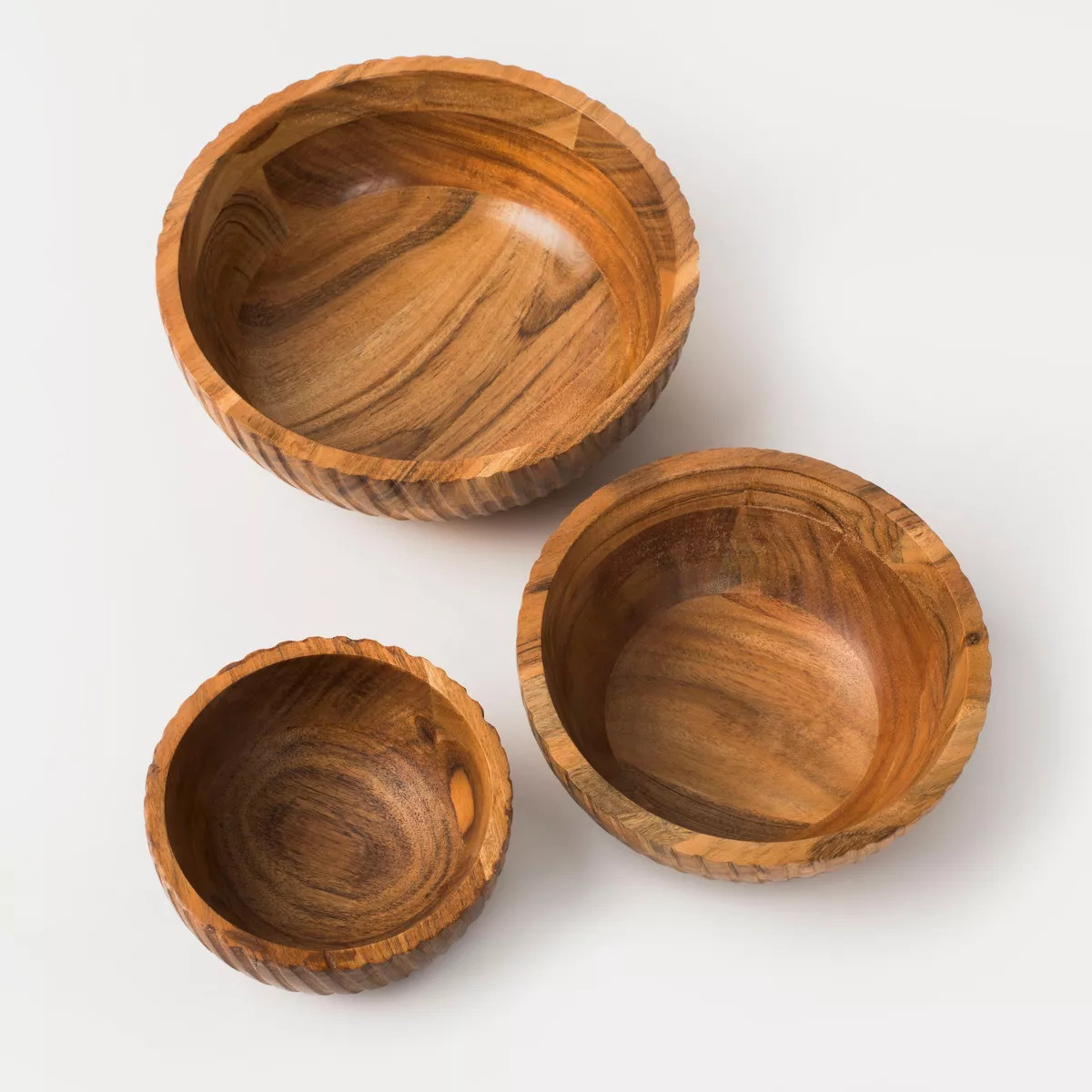 Mela Artisans Acacia Wood Serving Bowl Set of 3 | Target