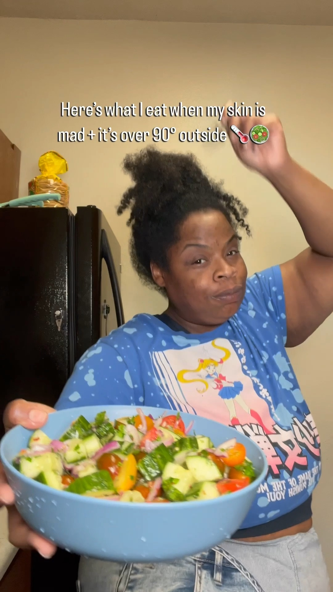 🥒 Eat your skincare, sis!

Between the heat + hormonal breakouts, I’ve been looking for ways to support my skin from the inside out , and this cooling cucumber salad HIT 🧊

Growing up Caribbean, cucumber wasn’t just something we threw in a salad, it was the remedy when it was too hot to think, or your skin started flaring up 🥵

It’s light, anti-inflammatory, hydrating, and honestly so easy. I’ve been in hustle mode, so quick wins like this feel good💪🏾☺️

It’s the kind of dish that reminds me: healing doesn’t have to be complicated 💚

What’s in it:
▫️ 1 cucumber (sliced)
▫️ 1/2 container of grape tomatoes (halved)
▫️ 1/2 red onion (thin sliced)
▫️ Chopped thyme + parsley
▫️ Garlic salt
▫️ Juice of 1 lemon
▫️ Olive oil
▫️ Red pepper flakes

💬 Want more quick skin-supportive recipes like this? Let me know below🍴✨

#acneproneskin #skinfood #antiinflammatorydiet #summerrecipes #softglowjess #glowingskinjourney #cucumbersalad #eatpretty #momwellness #caribbeanamerican #skinfood #glowfromwithin #summerbeautyrituals #melaninskincare #healingfromwithin 
M 

#LTKHome