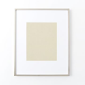 Gallery Frame, Polished Nickel, 8"" x 10"" (13"" x 16"" without mat) | West Elm (US)