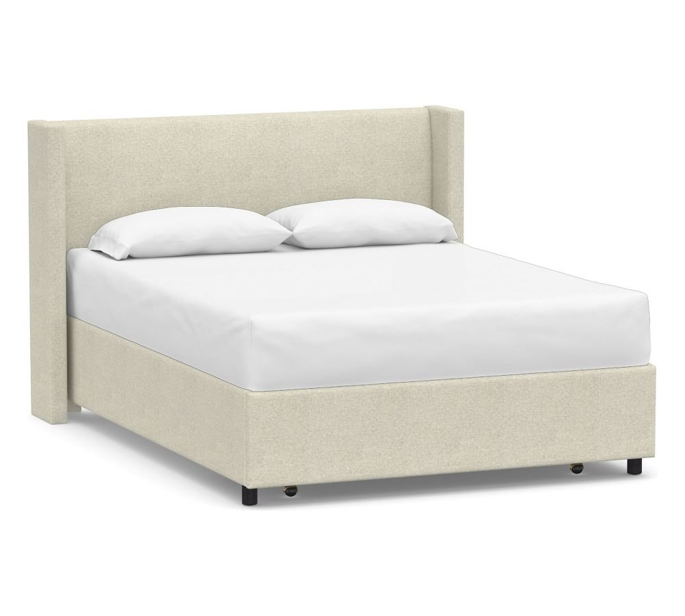 Elliot Shelter Upholstered Footboard Storage Platform Bed | Pottery Barn (US)