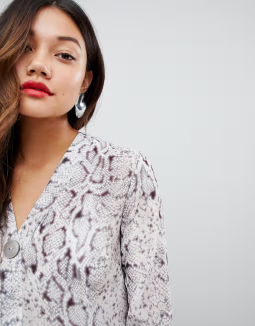 New Look shirt in snake print | ASOS US