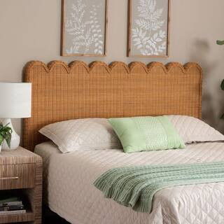 bali & pari Maritza Light Honey Brown Rattan Queen Standalone Headboard 254-14006-HD - The Home D... | The Home Depot