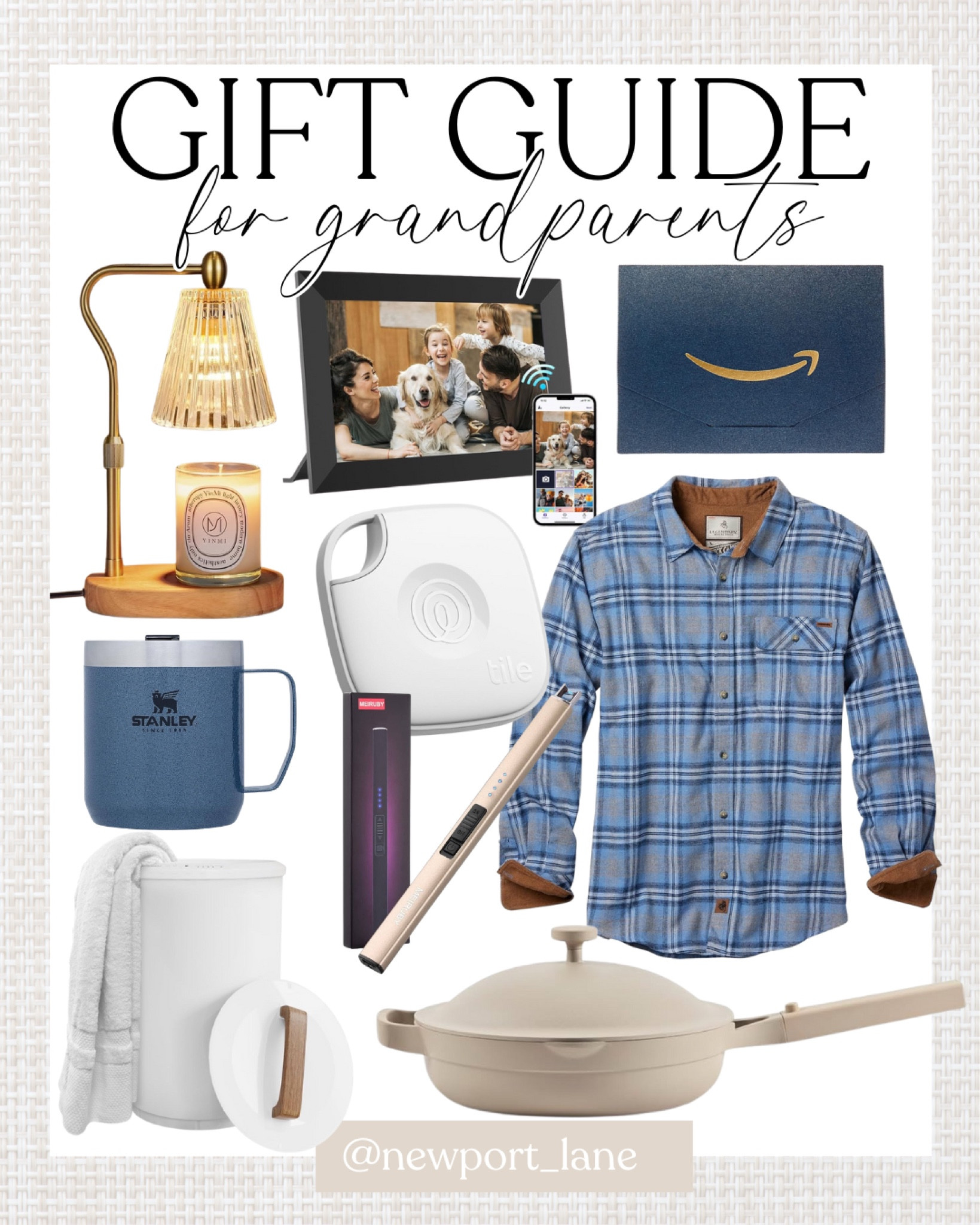 Gift guide for grandparents! Including this flannel, Stanley coffee mug, pan, towel warmer, tile, candle warmer, digital photo album, gift card, and electronic lighter.

gift guide, gift guide for grandparents, amazon gift guide, amazon, amazon prime, amazon holiday

#LTKSeasonal #LTKHoliday #LTKGiftGuide