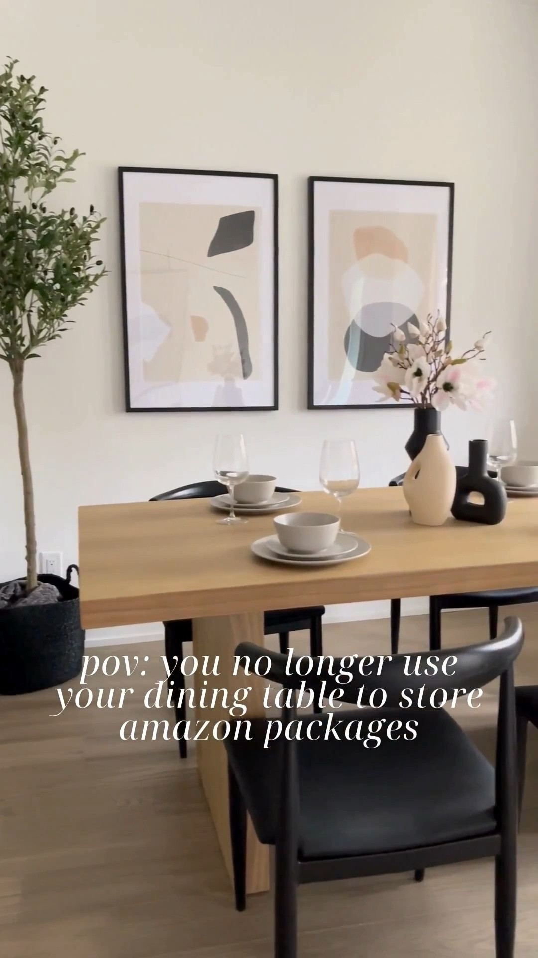 Guilty 🙋‍♀️ 

Dining room inspo, dining table, dining chairs, wall art, olive tree, dining room decor, home decor, neutral home, cozy home, Scandinavian modern, Amazon prime, Amazon sale, interior design inspo 