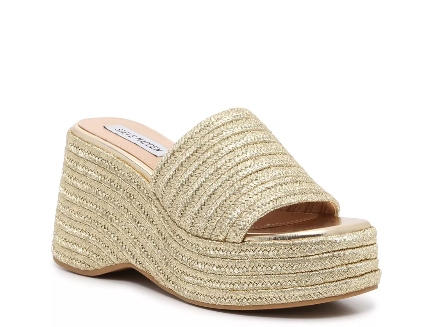 Steve Madden Realize Espadrille Platform Sandal | Women's | Gold Metallic | Size 11 | Sandals | Espadrille | Platform | Slide | Wedge | DSW