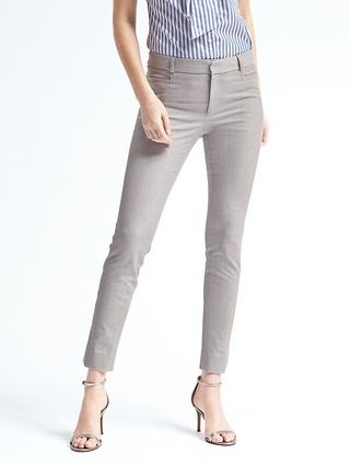 Banana Republic Womens Sloan Fit Solid Pant Size 0 Short - Light gray | Banana Republic US