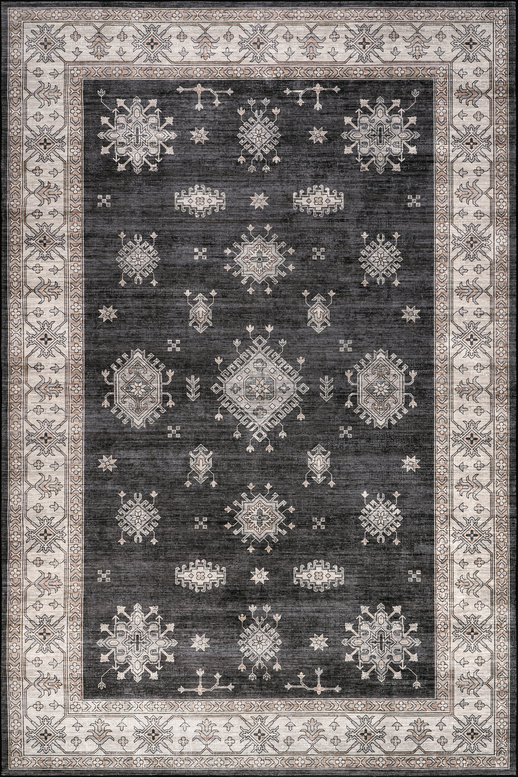 Andrea Bordered Spill Proof Washable Rug | Rugs USA