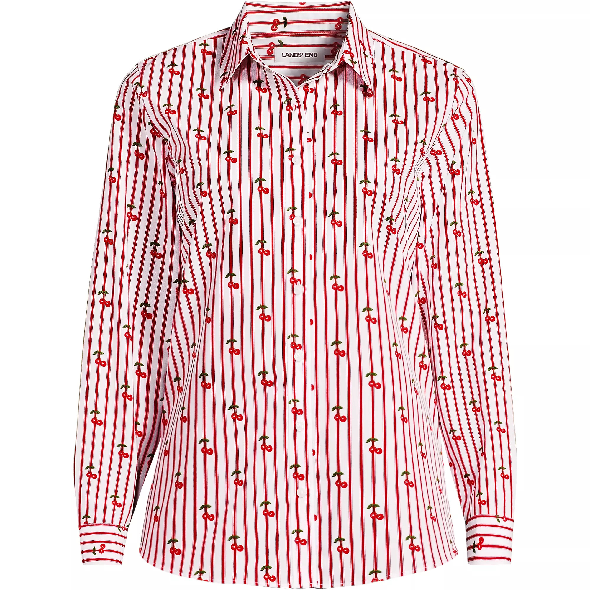 No Iron Button Front Shirt | Lands' End (US)