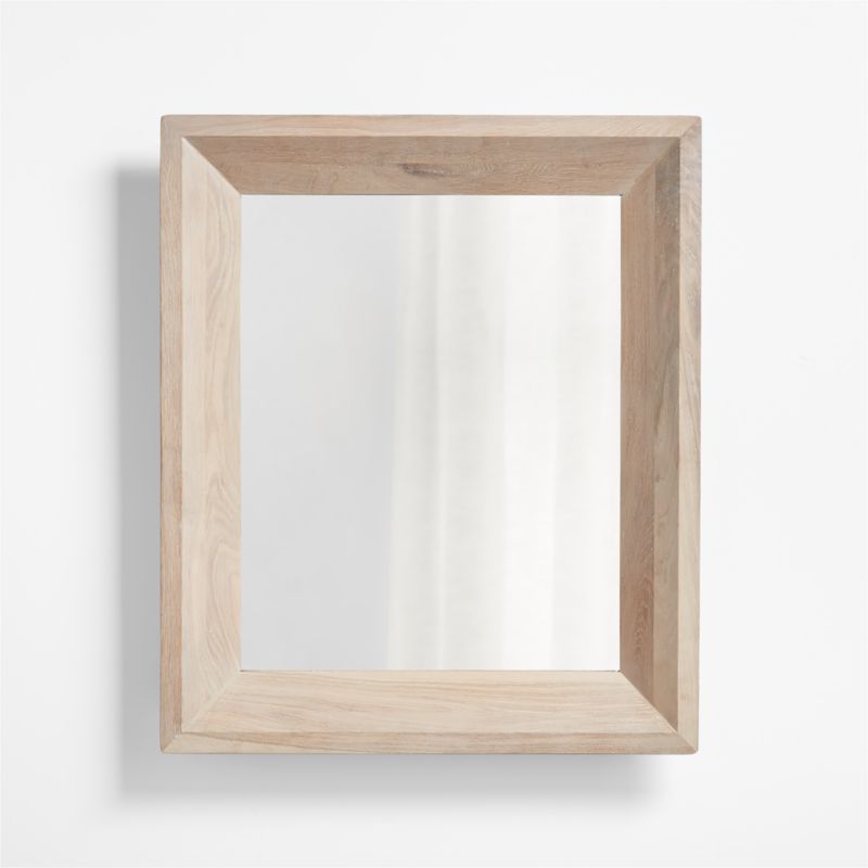 Solomon Rectangular Whitewashed Wood Wall Mirror | Crate & Barrel | Crate & Barrel