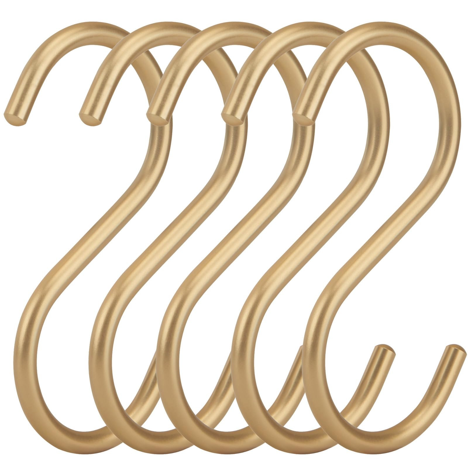 20Pcs Gold S Hooks,4.3inch Aluminum Alloy S Shaped Universal Hooks,Heavy Duty S Hanger Hooks,Util... | Amazon (US)