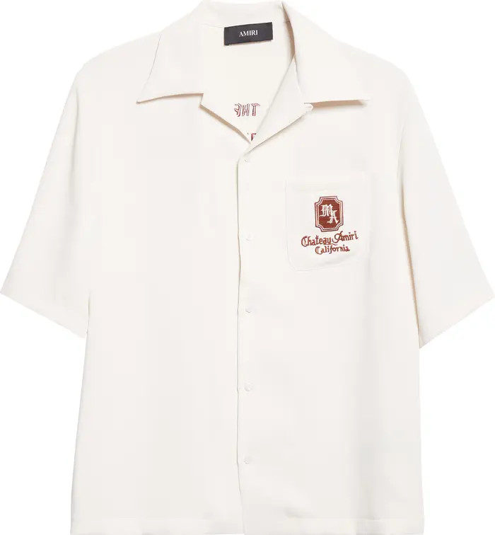 Chateau Amiri Embroidered Camp Shirt | Nordstrom