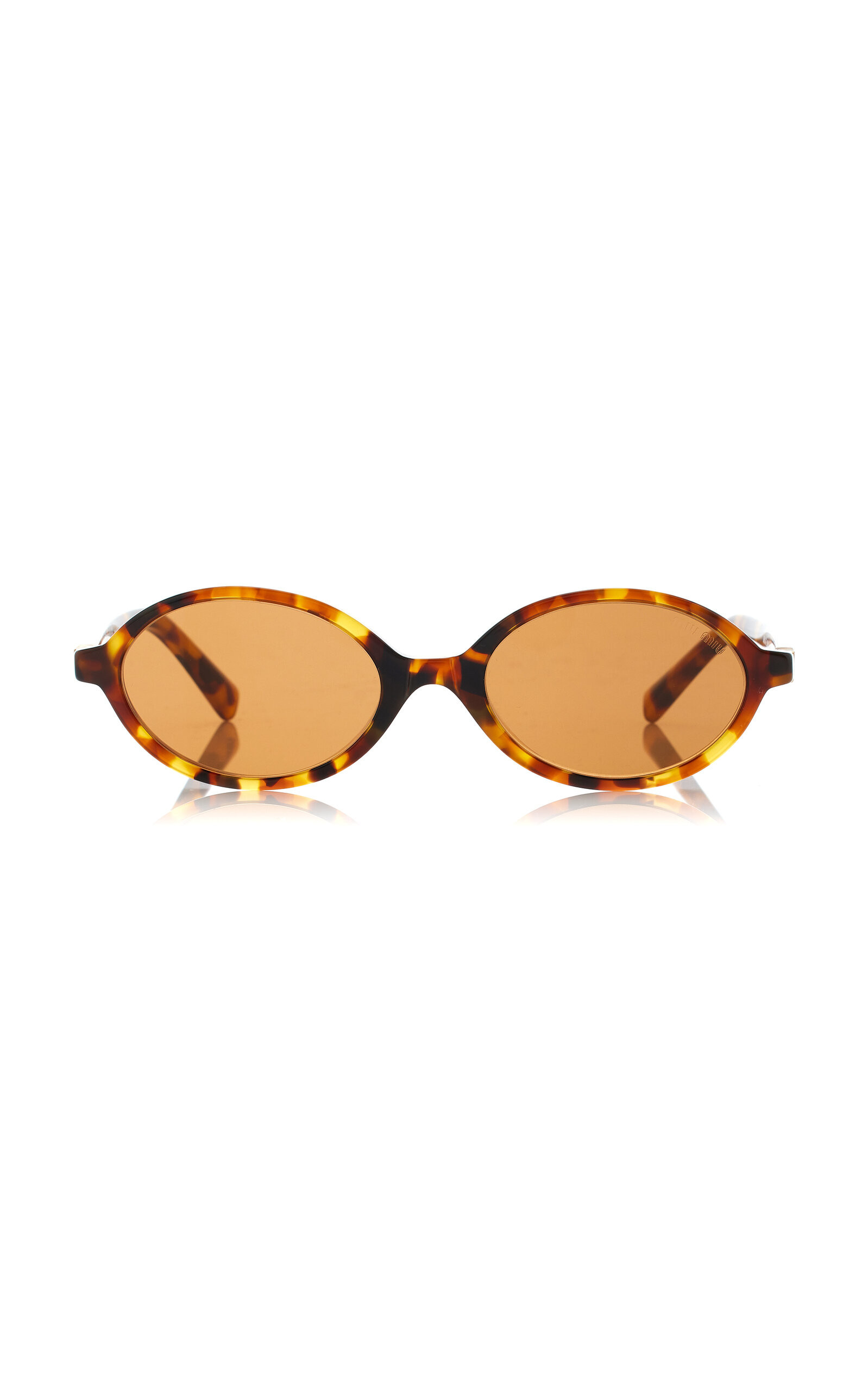 Miu Miu Regard Oval-Frame Acetate Sunglasses - Moda Operandi | Moda Operandi (Global)