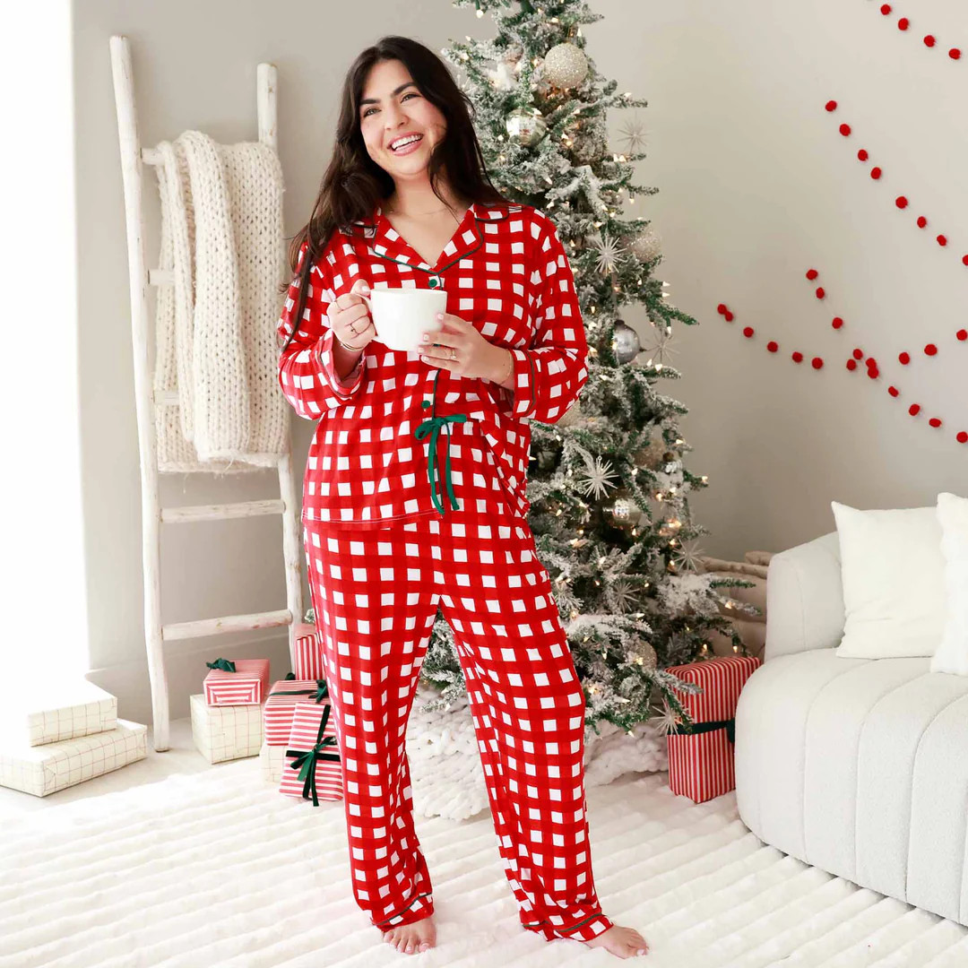Checking It Twice Adult Two Piece Pajama Set | Caden Lane