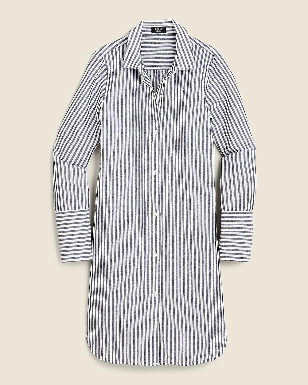 Classic-fit beach shirt in striped linen-cotton blend | J. Crew US