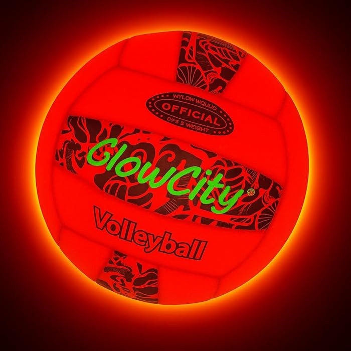 GlowCity LED Volleyball - Size 5 Light Up Glow in The Dark Volleyball with Pump and Batteries, Wa... | Amazon (US)