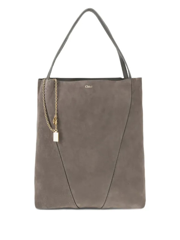 Chloé Large Spin Tote Bag | Grey | FARFETCH | Farfetch Global