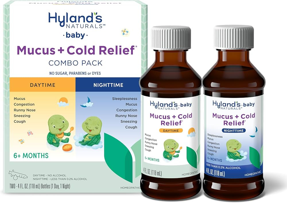 Hyland's Baby Mucus and Cold Relief, Day and Night Value Pack, Infant And Baby Cold Medicine, Dec... | Amazon (US)
