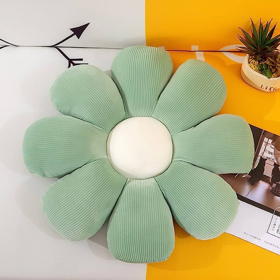 Menoeceus Flower Pillow Daisy Flower Shaped Floor Pillow Cushion, Cute Decorative Pillow Plush Fl... | Amazon (US)