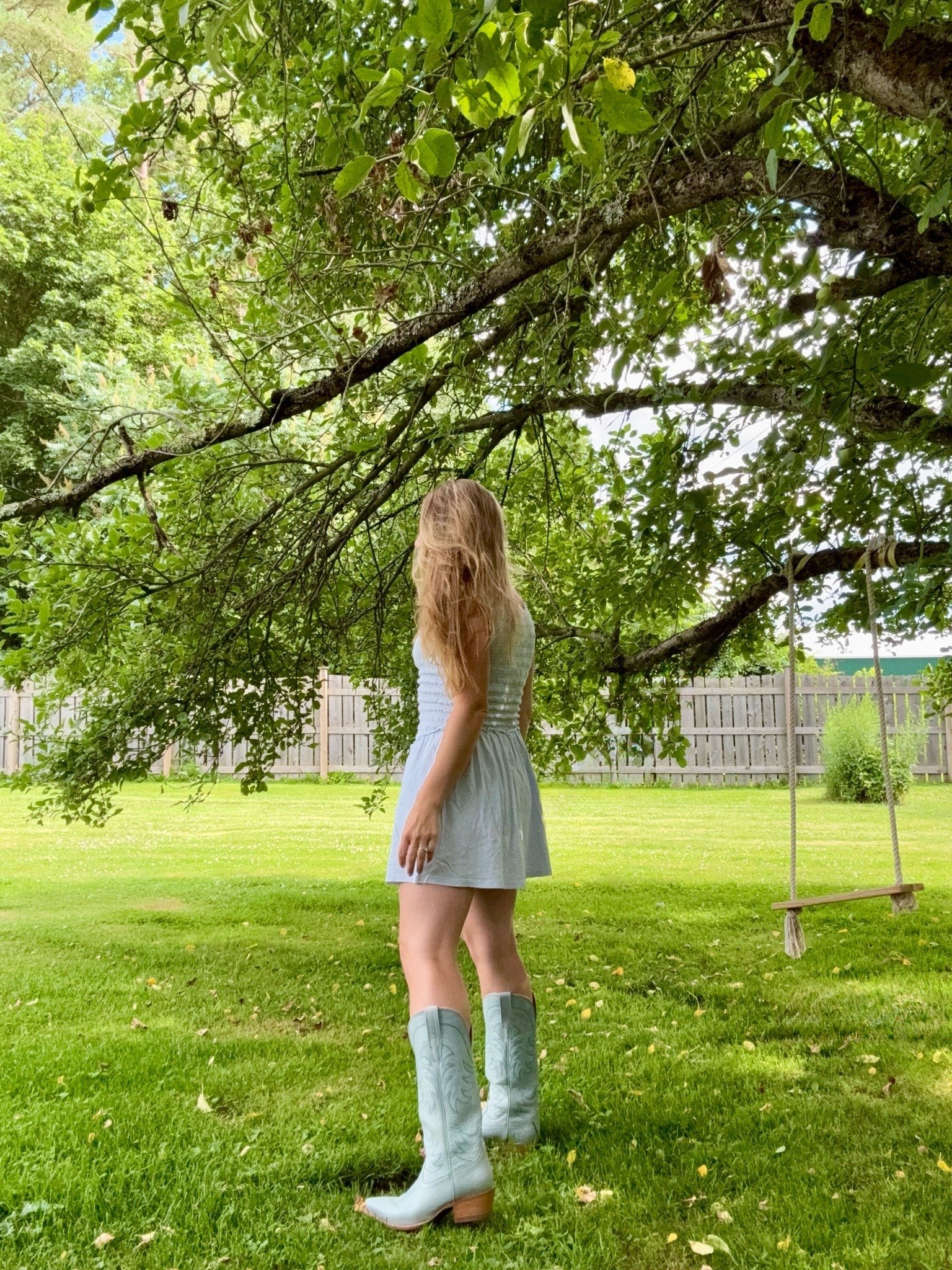 Cowgirl boots, mini dress, affordable sun dress, Cinderella blue, blue boots

#LTKootd #LTKSeasonal