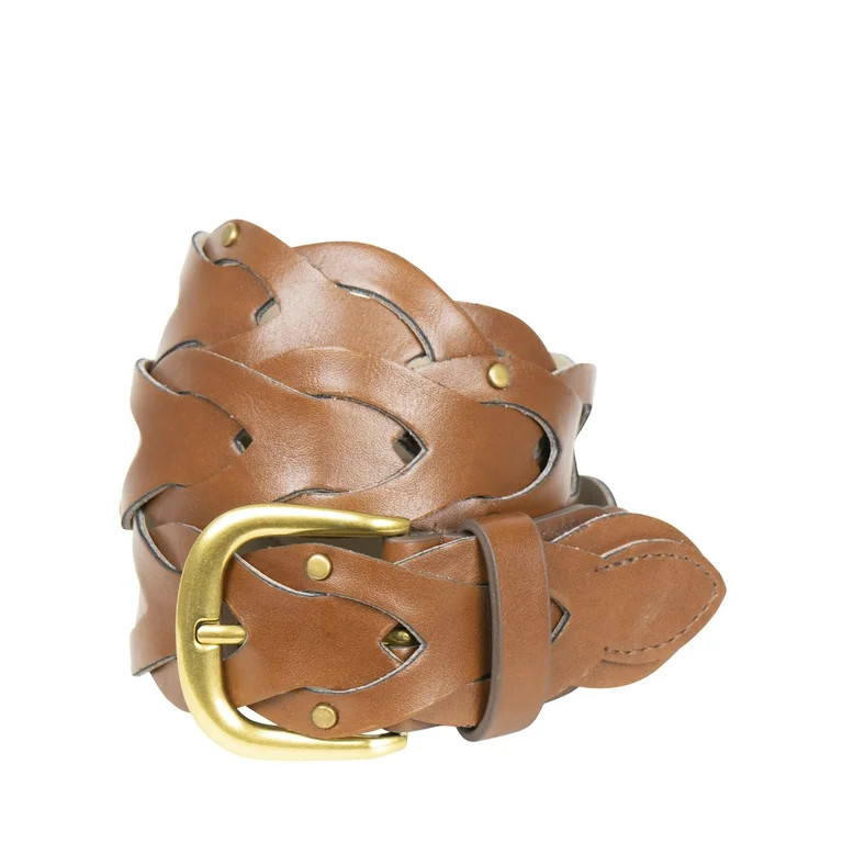 Time and Tru Women's Stud Link Braid Belt | Walmart (US)