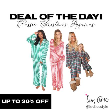 Classic Christmas pajamas up to 30% off right now! So cute! Even have matching mom and me sets. Mini me matching sets mom daughter matching pajamas pjs Christmas pjs 

#LTKSeasonal #LTKHoliday #LTKfamily