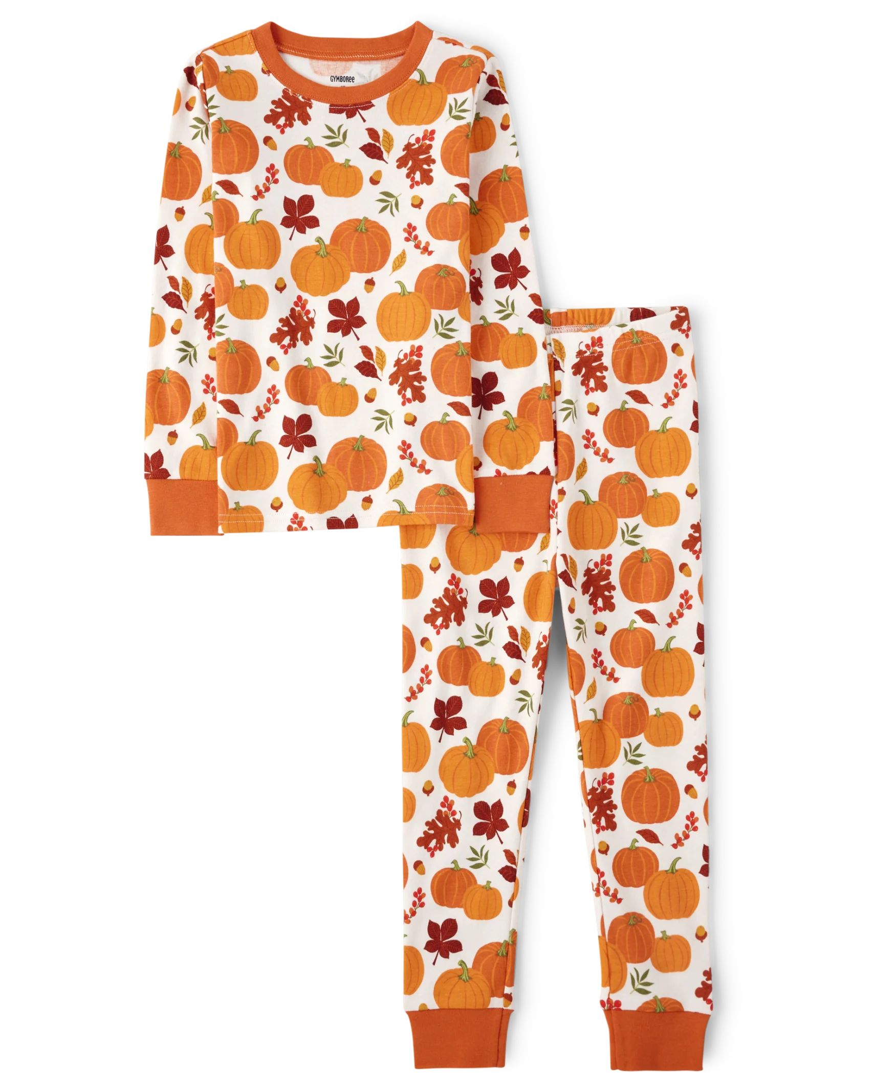 Unisex Pumpkin Snug Fit Cotton Pajamas - Gymmies - multi clr | The Children's Place