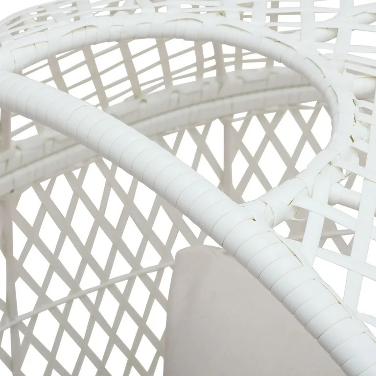 Better Homes & Gardens Ventura Steel Stationary Wicker Egg Chair – Cream | Walmart (US)