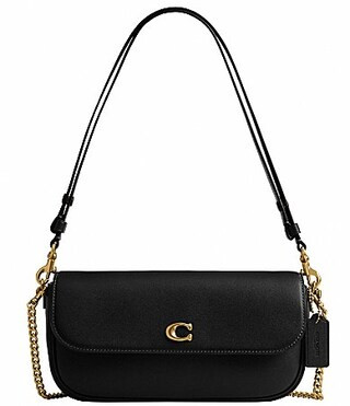 COACH Brook Flap Chain Bag - Black | Dillard's