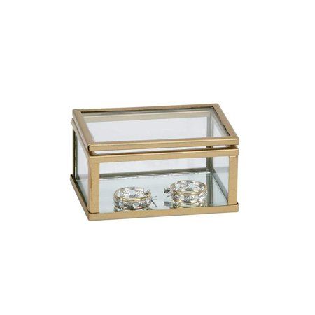 (D) Glass Antique Engagement Ring Box, Jewelry Box for Women Gold Storage Box | Walmart (US)