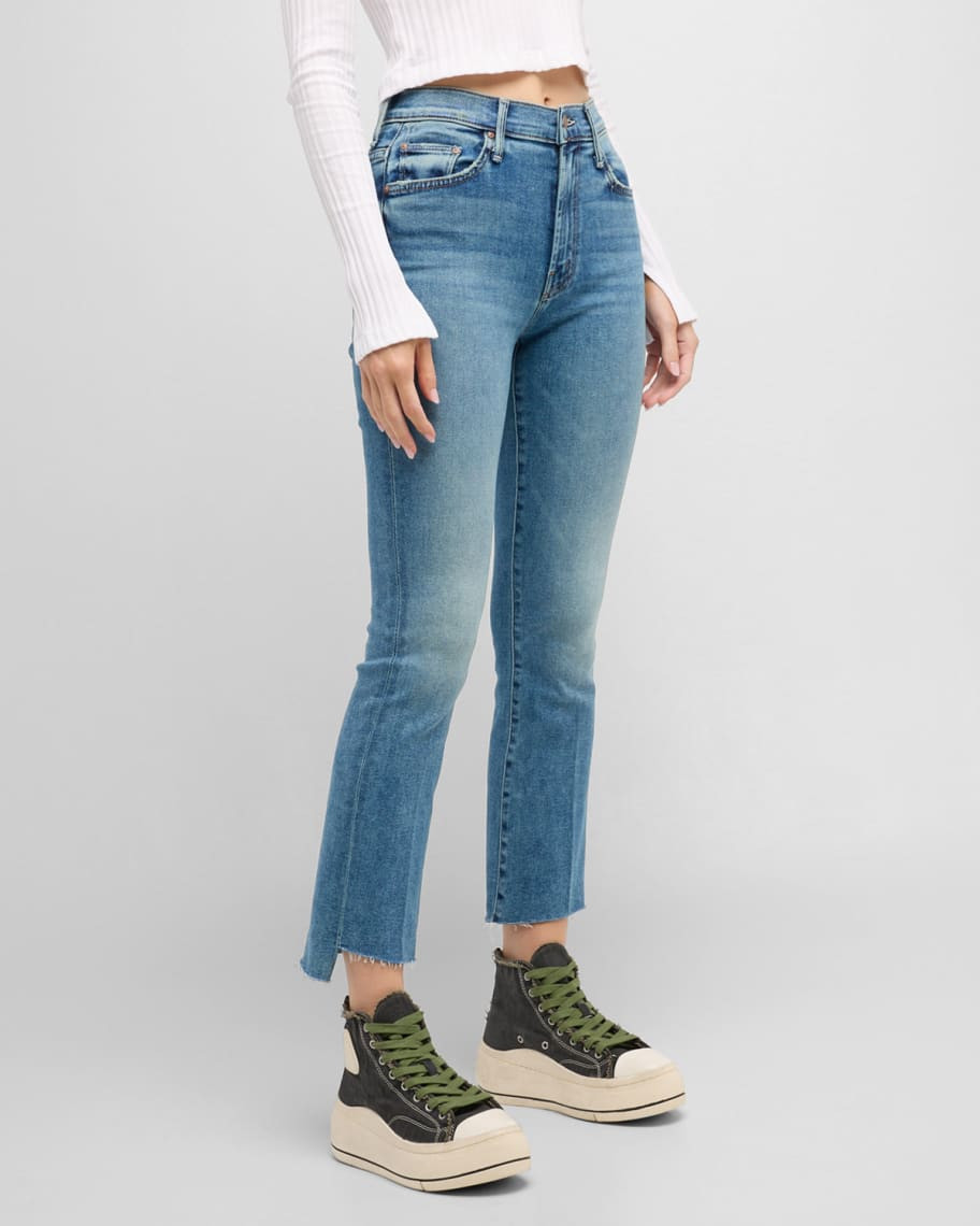 MOTHER The Insider Crop Step Fray Jeans | Neiman Marcus
