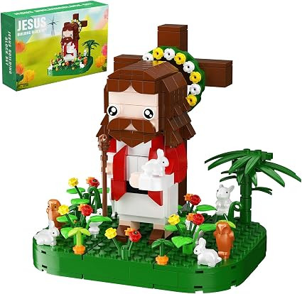 Jesus Building Block Set, Cross Bible Story Jesus Figures, Creative Christian Toy, Easter, Christ... | Amazon (US)