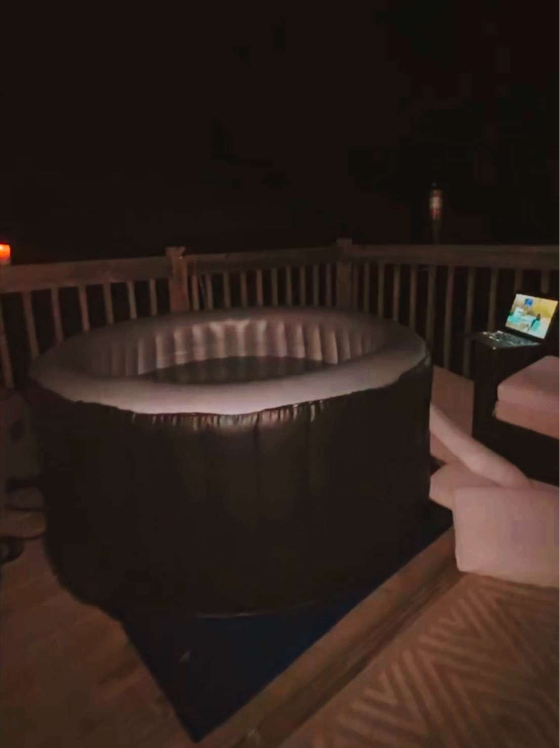 We finally got the inflatable hot tub and let me tell you it’s worth the hype!!!


We ordered it on Sunday and got it Tuesday by Wednesday it was ready to be used! We’ve been in it every night since!!! 

It comes with a cover (great for the kids & bugs) the pump/heater! 

I have the exact one linked!

#LTKHome #LTKFamily #LTKParties
