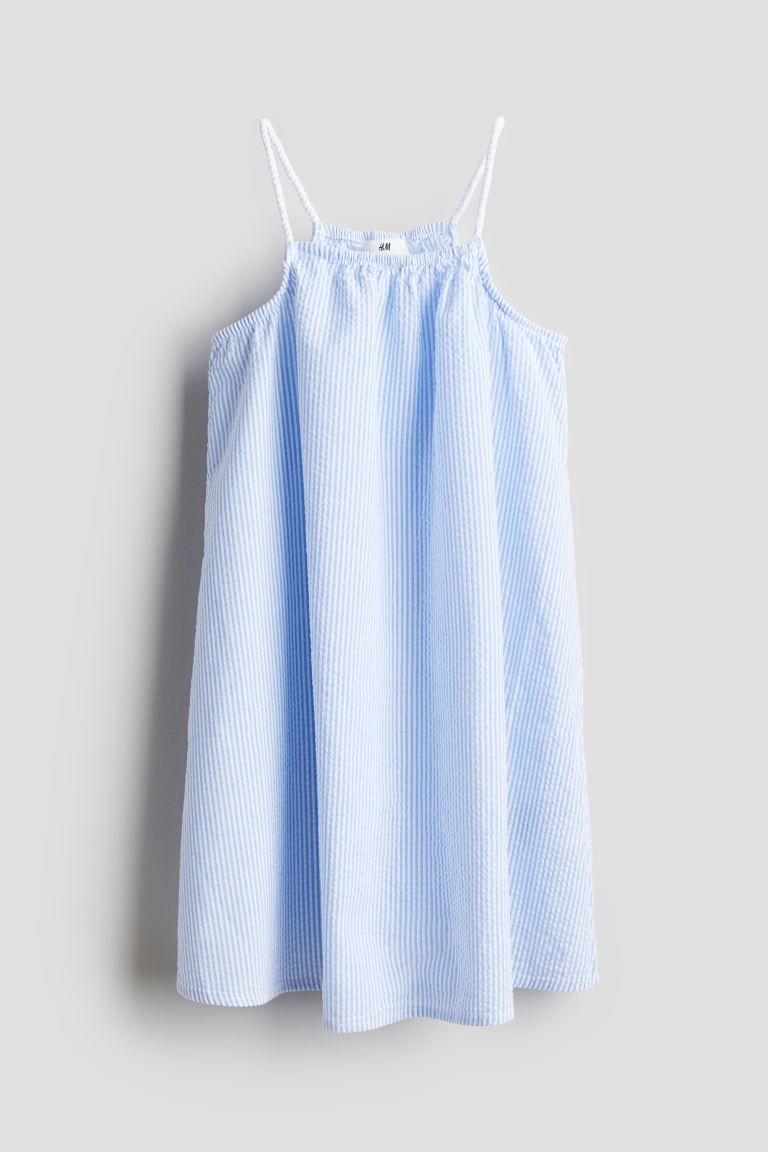 Cotton Dress - Light blue/striped - Kids | H&M US | H&M (US + CA)