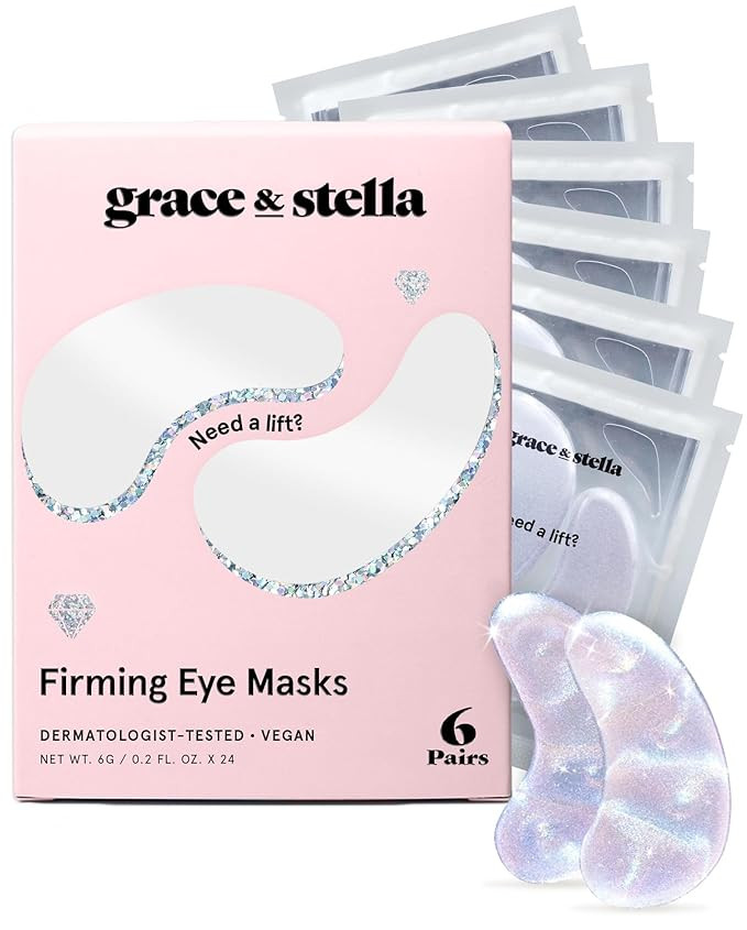 grace & stella Peptide Under Eye Patches with Niacinamide & Rice Extract - Firming Eye Masks for ... | Amazon (US)