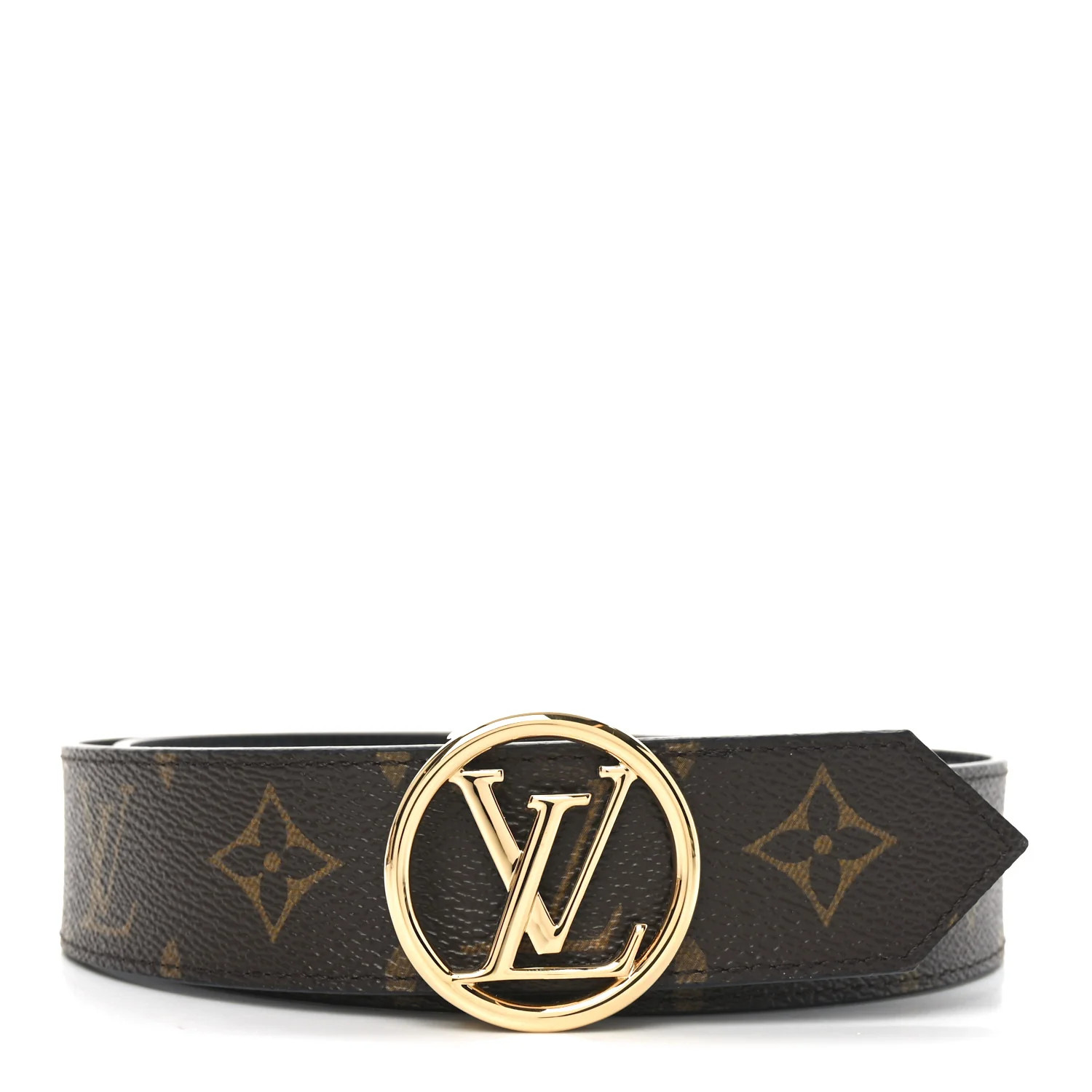 Louis Vuitton Monogram Epi 35mm LV Circle Reversible Belt 75 30 Black 1743064 | FASHIONPHILE (US)
