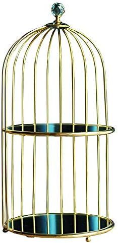 Mirrorred Glass Birdcage Bathroom Accessories Countertop/Vanity Perfume Tray, Double Jewelry Tray... | Amazon (US)