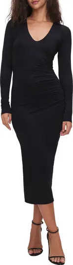 Gathered Side Long Sleeve Dress | Nordstrom