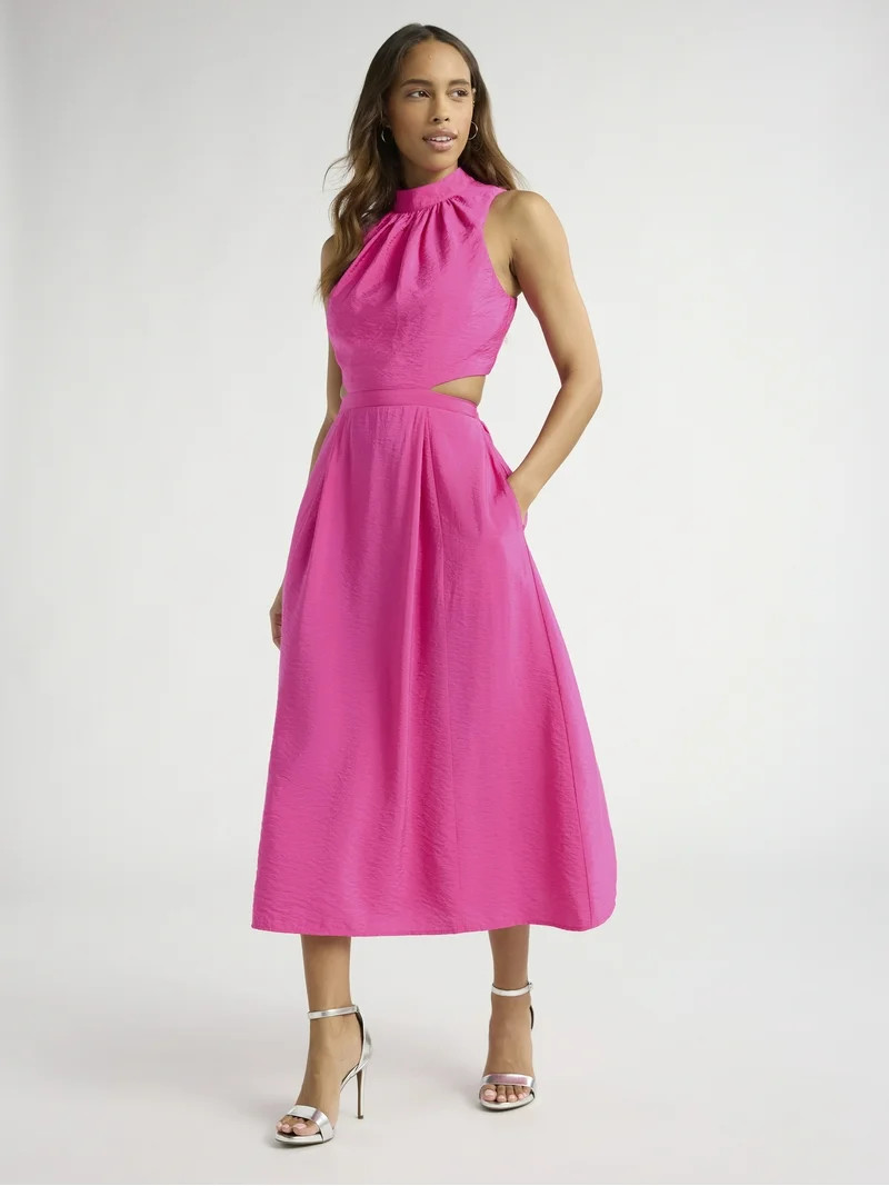 Sofia Jeans Women's and Women's Plus Cutout Dress, Above Ankle Length, Sizes XS-4X | Walmart (US)