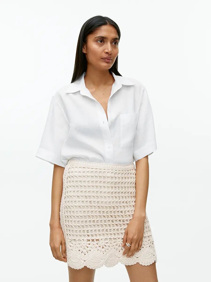 Cotton Lace Mini Skirt | ARKET (US&UK)