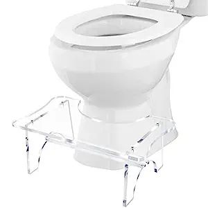 Clear Acrylic Potty Stool Toilet Bathroom Step Stool 6.5 Inch High for Women Men Adult Kid Toddle... | Amazon (US)