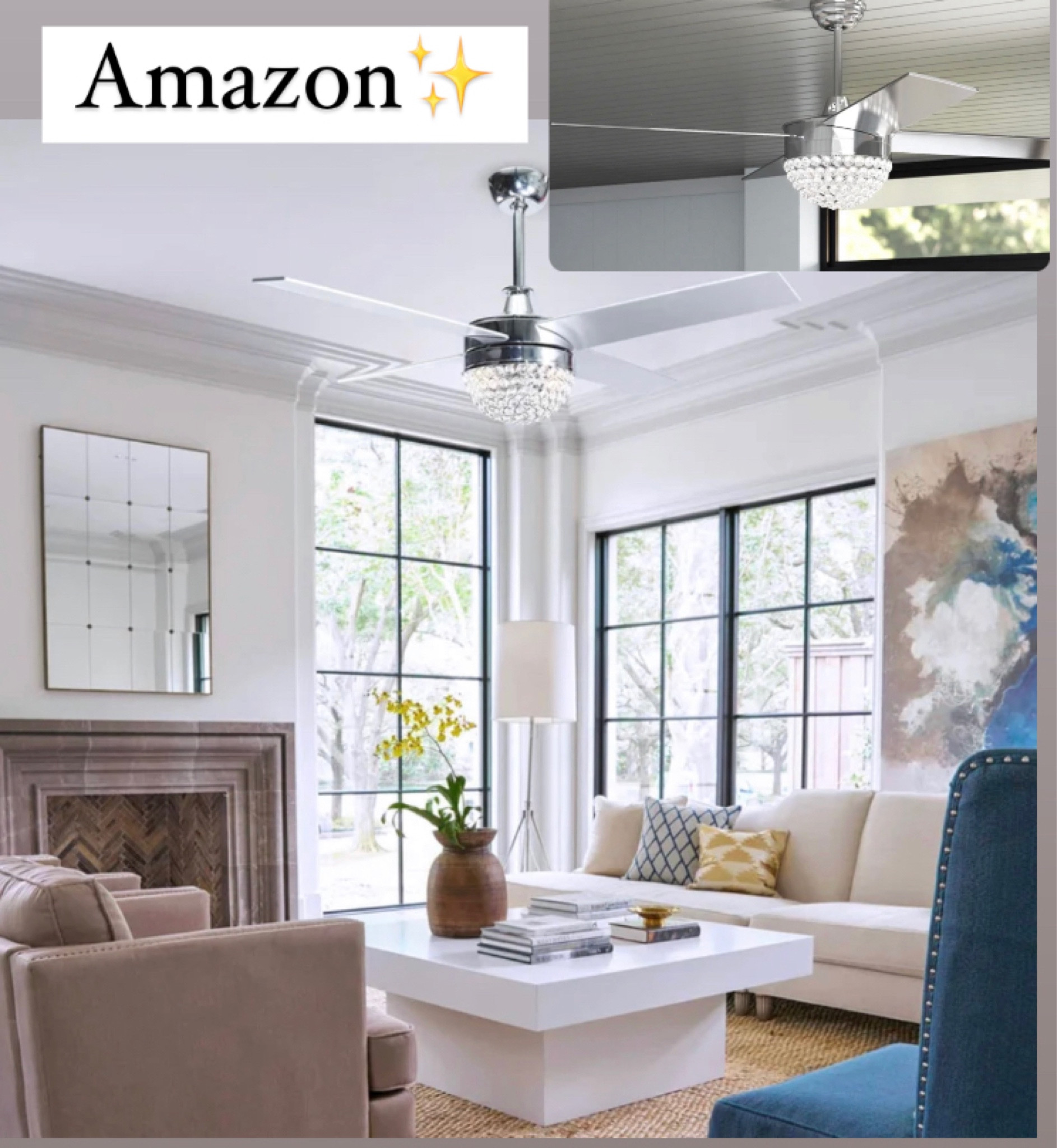 Shop this beautiful silver  fandeliers from Amazon. | fans |  Amazon finds | Amazon must have | Home essentials 

#LTKHoliday #LTKGiftGuide #LTKhome