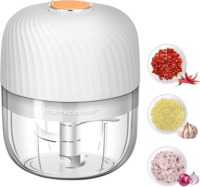 Electric Garlic Chopper, Mini Portable Veggie Chopper, 250ML Garlic Grinder Masher Onion Chopper,... | Amazon (US)