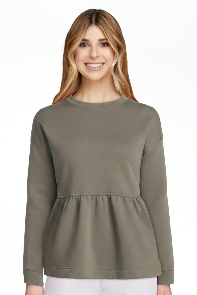 Scenario Women's Peplum Fleece Pullover with Long Sleeves, Size XS-XXXL | Walmart (US)
