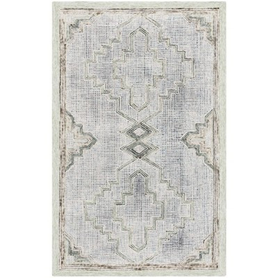 Ebony EBN822 Hand Tufted Indoor Area Rug - Green/Ivory - 5'x8' - Safavieh | Target
