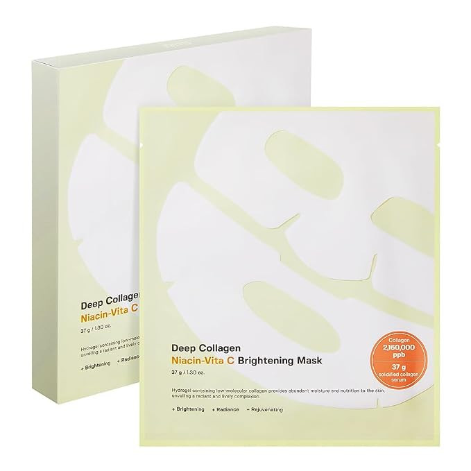 Deep Collagen Niacin-Vita C Brightening Overnight Mask 37gx4ea | The real collagen 2,160,000ppb |... | Amazon (US)